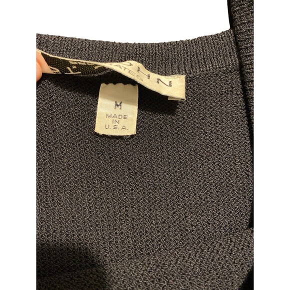 St. John Separates Womens M Black Knit Tank Top Sleeveless Shell USA Vintage - Picture 7 of 9